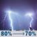 Tonight: Showers and thunderstorms before 4am. Cloudy. Low around 52, with temperatures rising to around 55 overnight. North wind 10 to 15 mph, with gusts as high as 30 mph. Chance of precipitation is 80%. New rainfall amounts between a quarter and half of an inch possible. Tonight: Showers And Thunderstorms